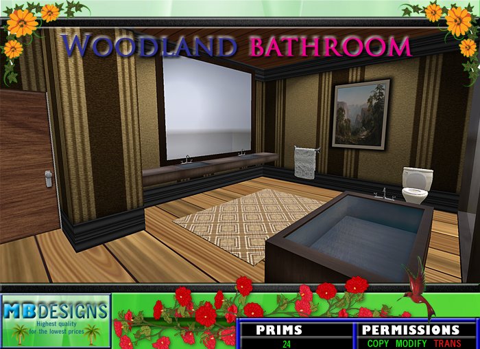 Second Life Marketplace MBDesigns Woodland Bathroom set